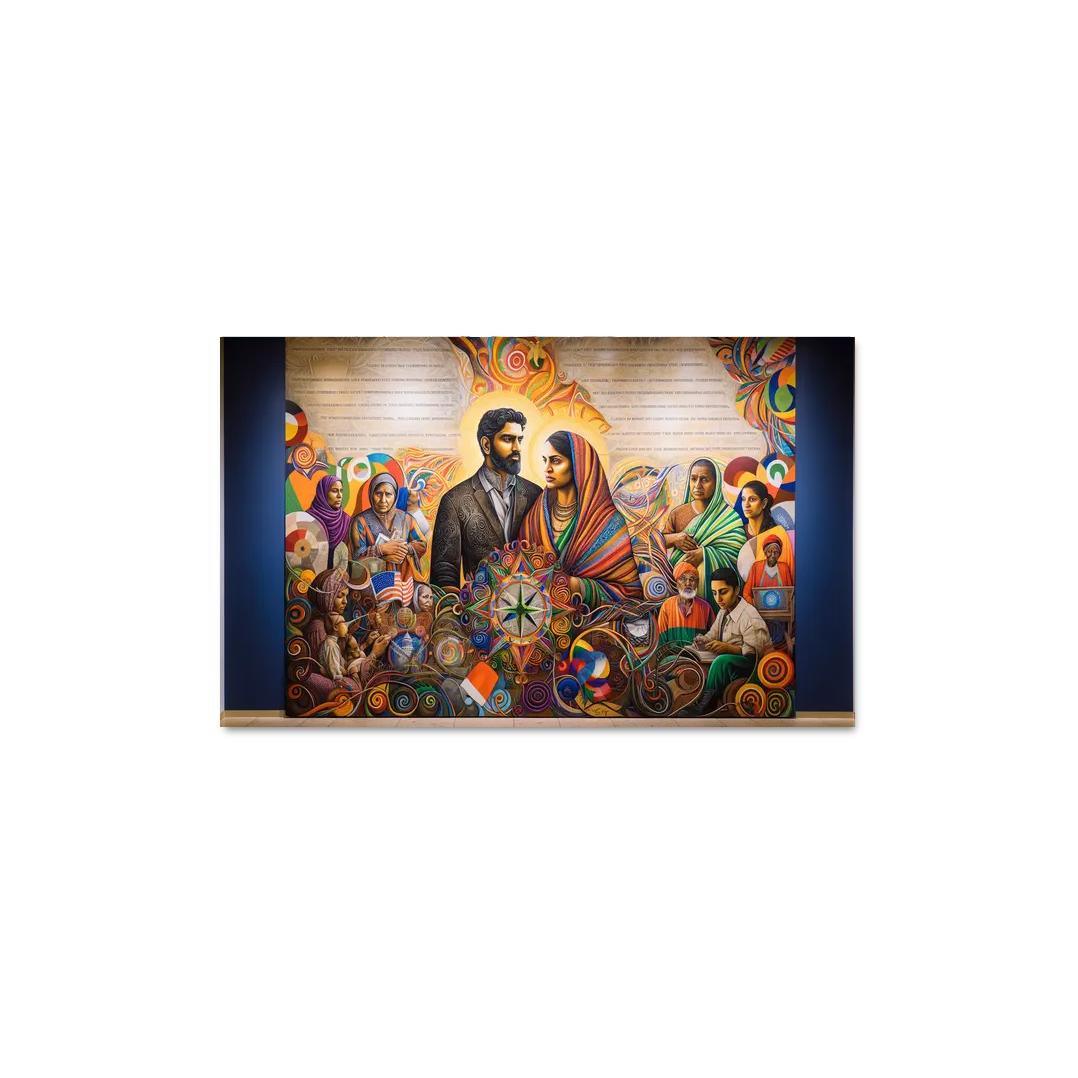 Breaking Boundaries The Journey Of Immigration Multi-panel Paintings