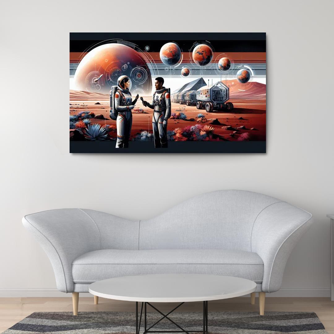 The Thrilling Future Of Human Space Travel Abstract Paintings Frame