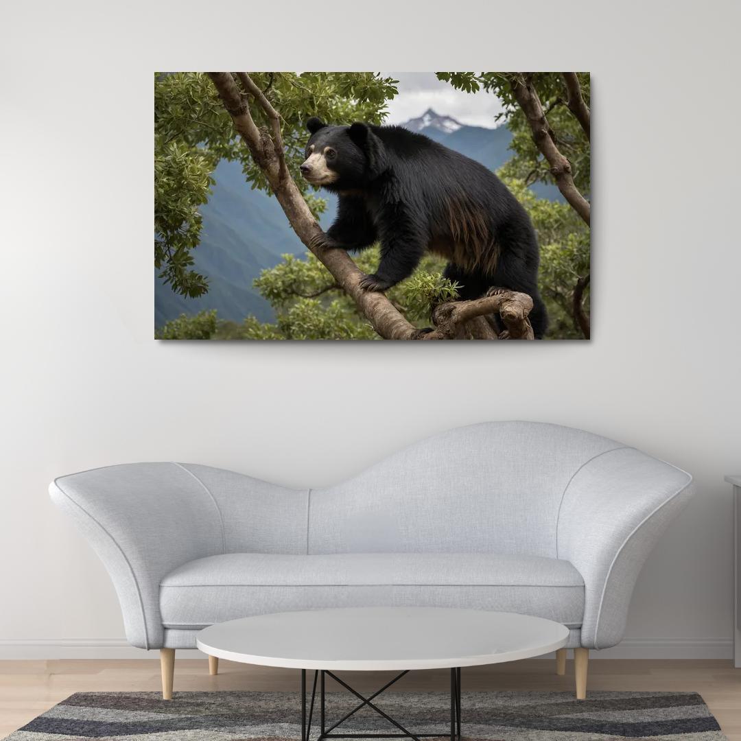 The Captivating Spectacled Bear South America's Only Bear Oil Paintings Frame