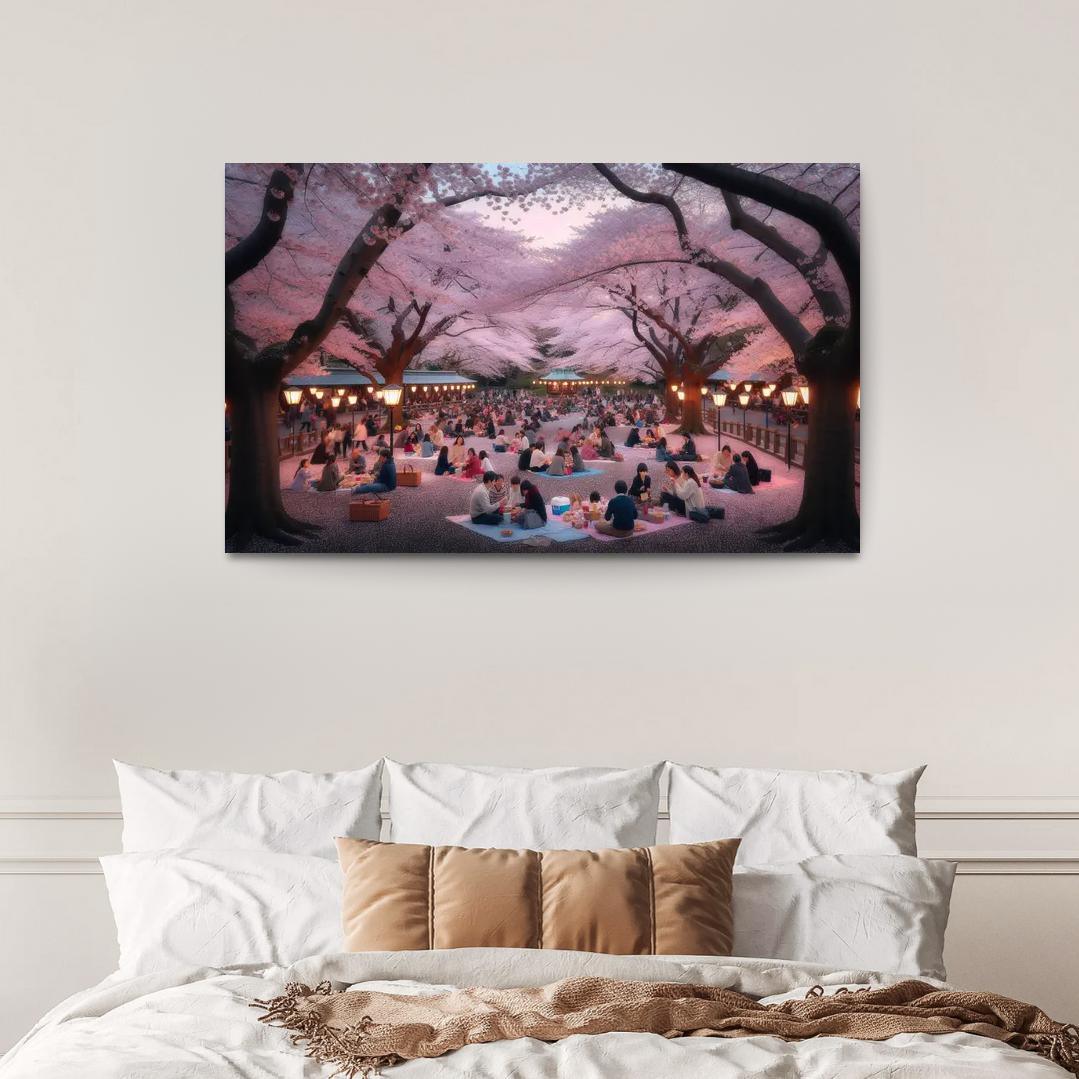 Cherry Blossom Festival - Japan Modern Paintings Frame
