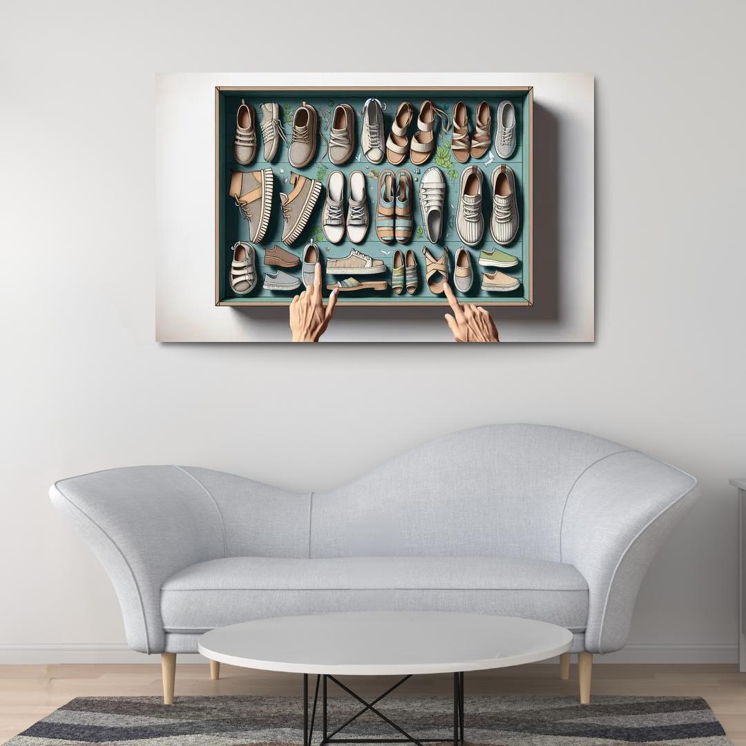 Sustainable Footwear Eco-Conscious Styles 1 Piece HD Canvas Wall Art-Original Frame