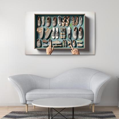 Sustainable Footwear Eco-Conscious Styles 1 Piece HD Canvas Wall Art-Original Frame