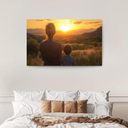 Her Silent Strength A Mothers Resilience Canvas Paintings Frame
