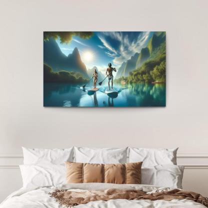 Calm Waters Paddleboarding Retreat Multi-panel Paintings