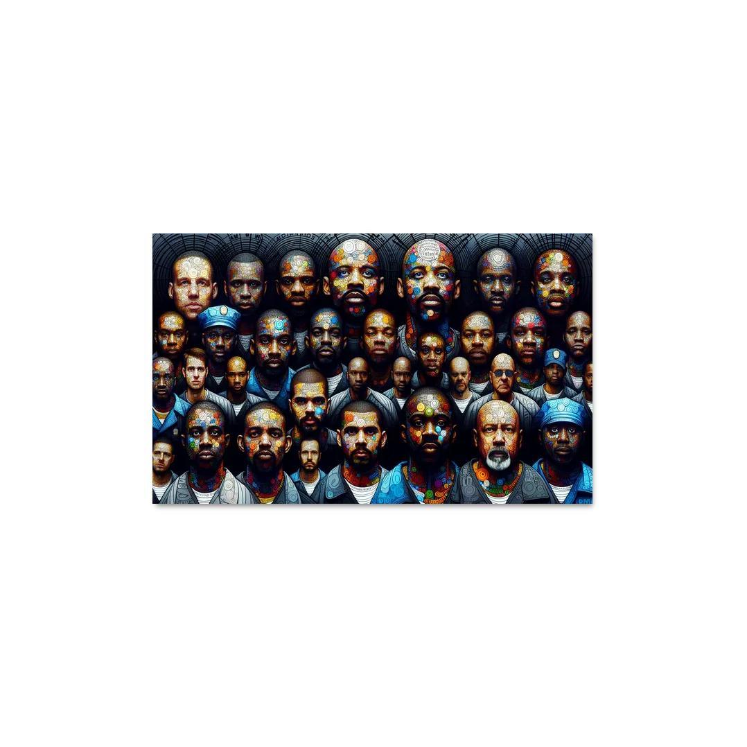 Echoes of Silence The Plight of the Incarcerated 1 Piece HD Canvas Wall Art-Original Frame