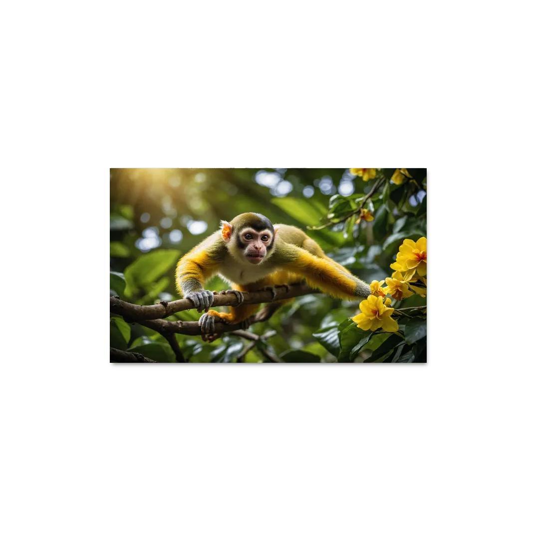 The Agile Squirrel Monkey Playful Acrobat Of The Canopy Modern Paintings Frame