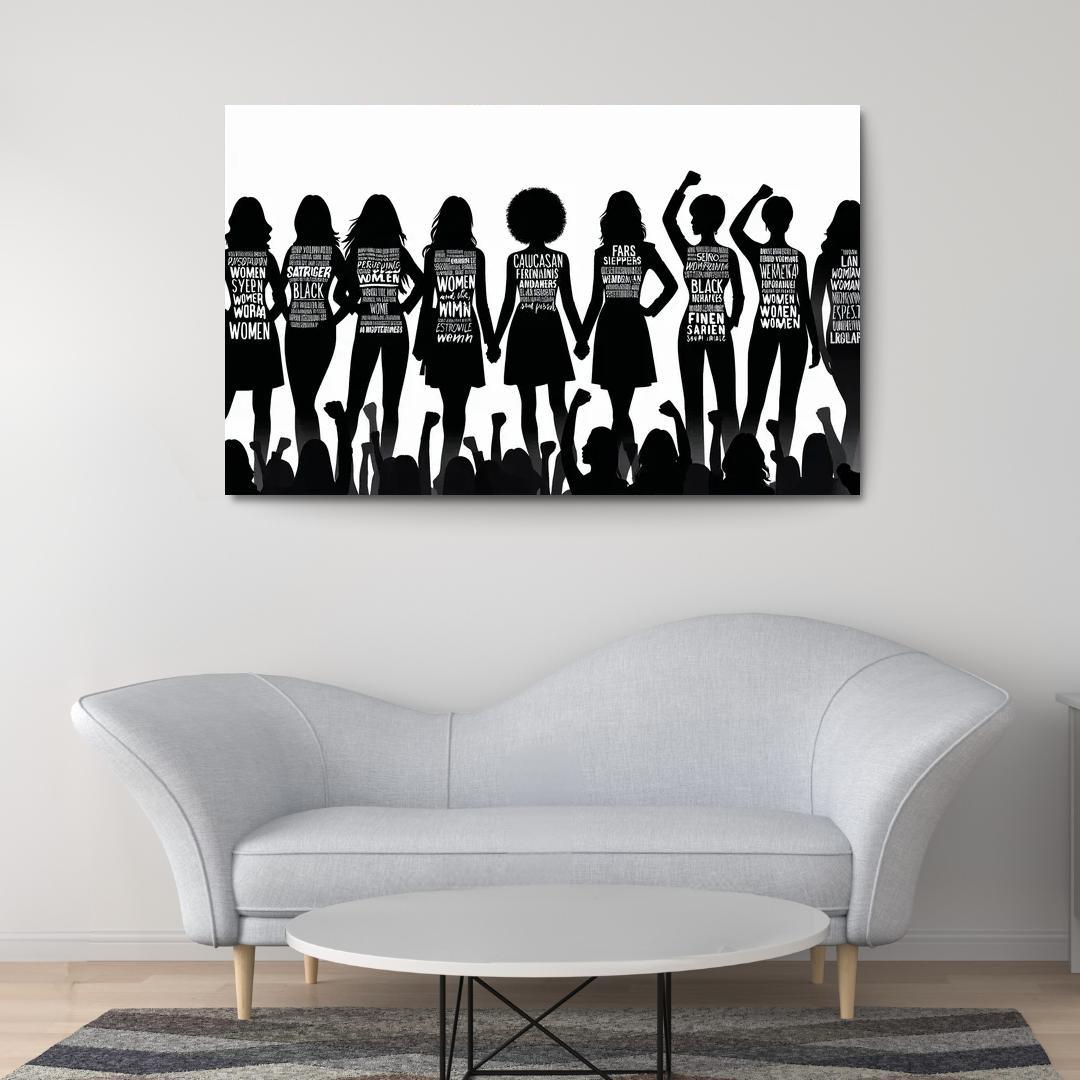 Voices of Change Empowering Women through Art 1 Piece HD Canvas Wall Art-Original Frame