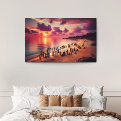 Sunset Glade Evening Retreat Abstract Paintings Frame