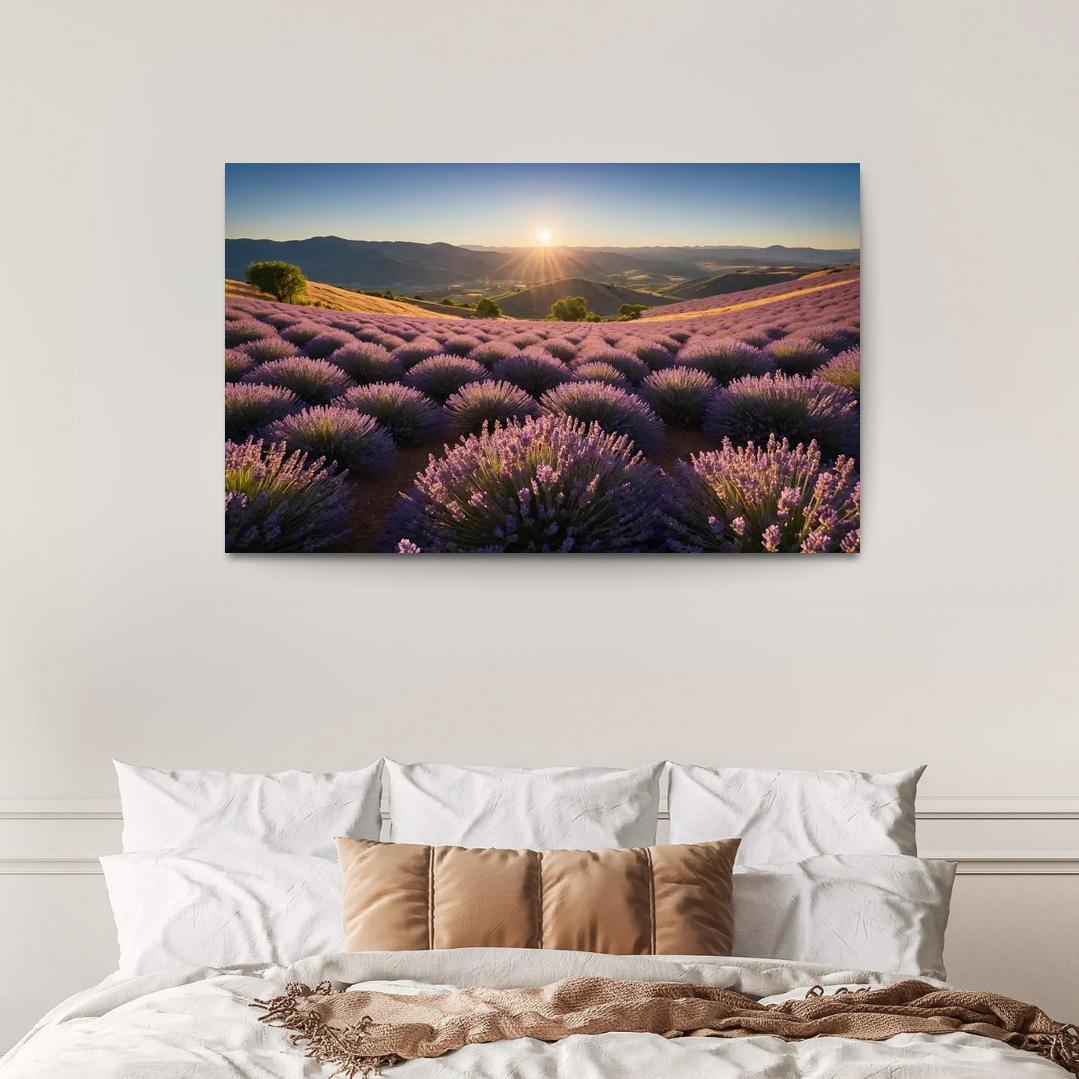 The Serene Valley Of Lavender Blooms Multi-panel Paintings