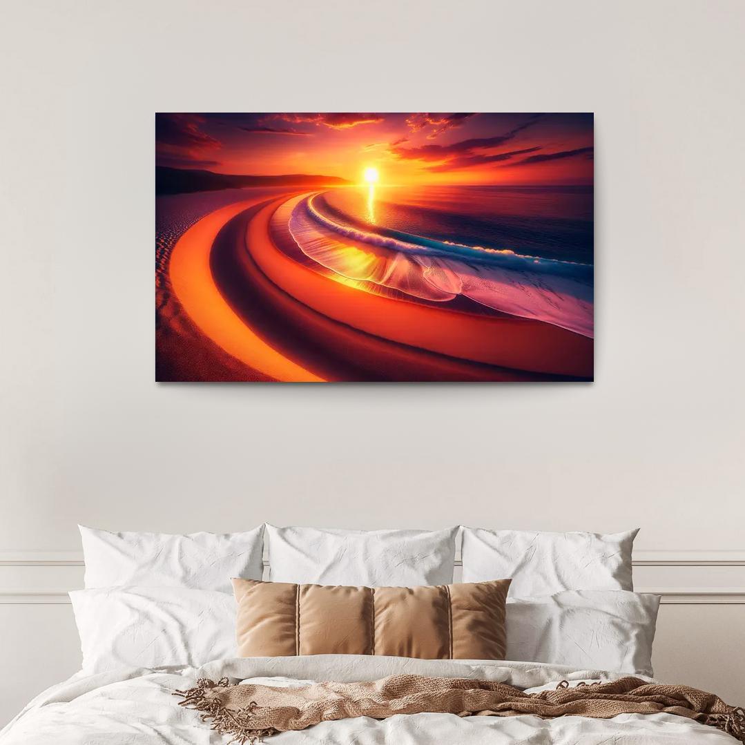 Crescent Moon Beach Premium Artwork Frames