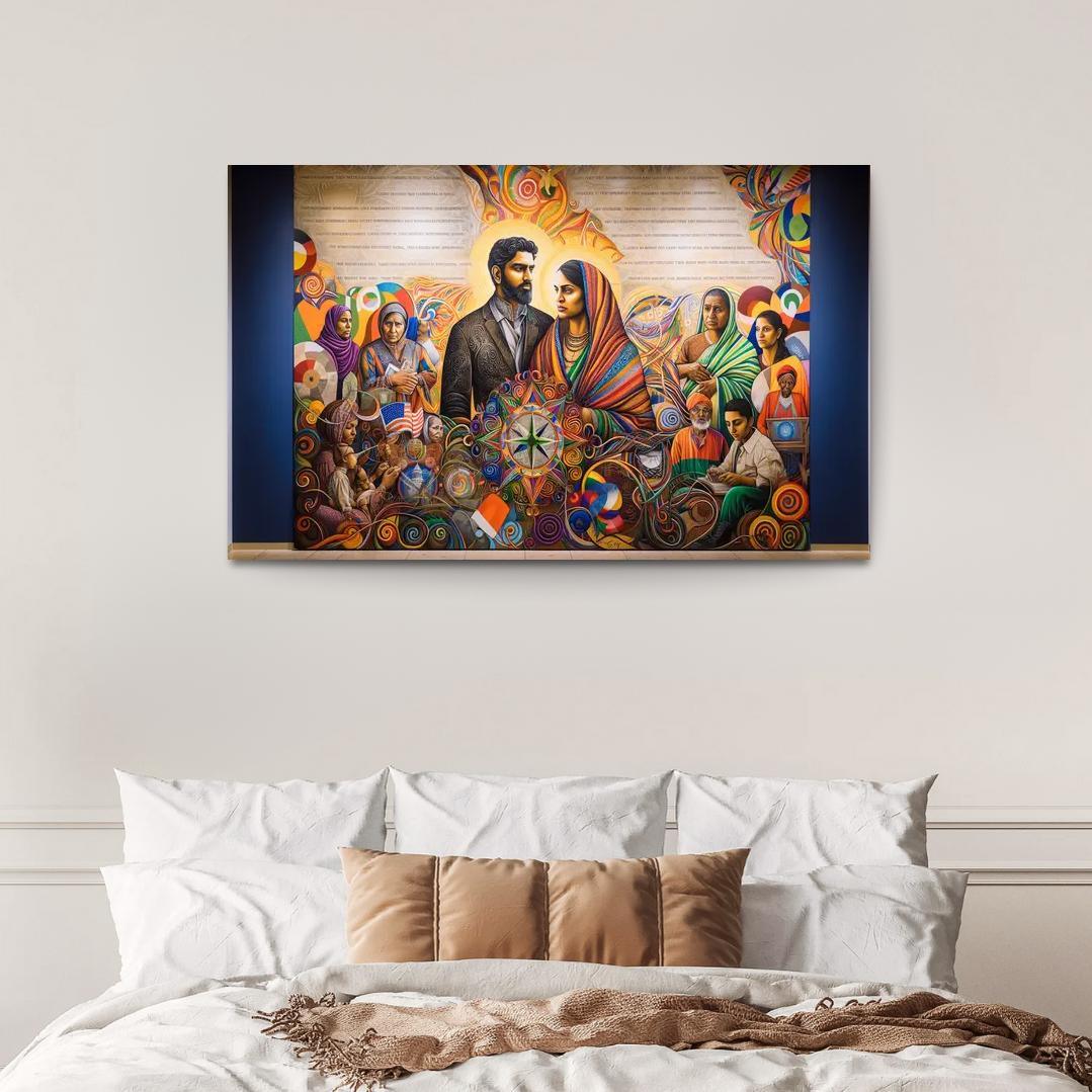 Breaking Boundaries The Journey Of Immigration Multi-panel Paintings