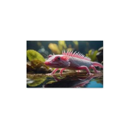 The Luminous Axolotl Underwater Marvel Of Regeneration Modern Paintings Frame