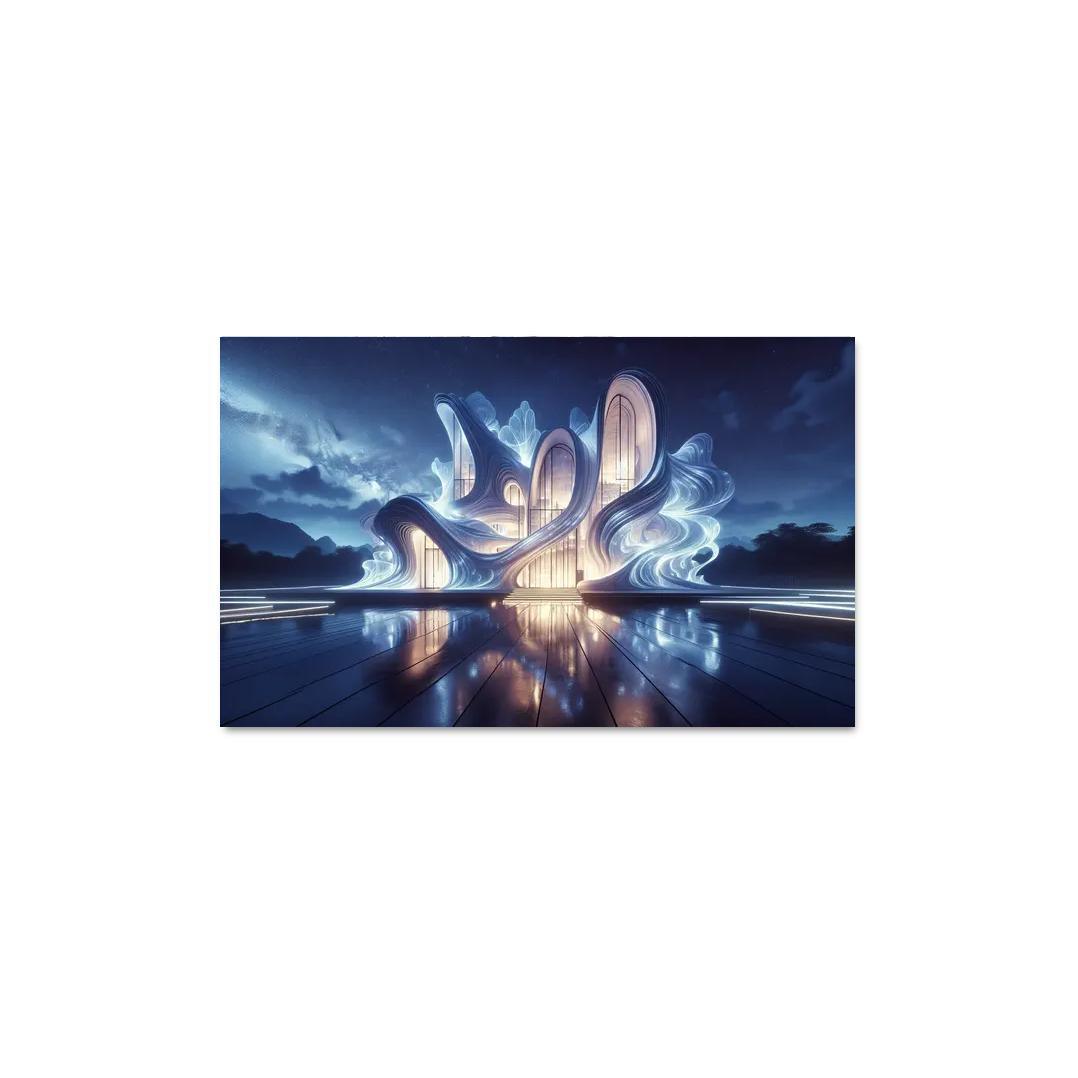 Bioluminescent Structures 1 Piece HD Canvas Wall Art-Original Frame