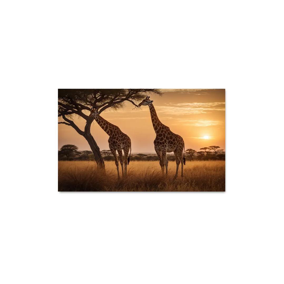 The Elegant Giraffe Towering Wonder Of The Savannah Modern Paintings Frame