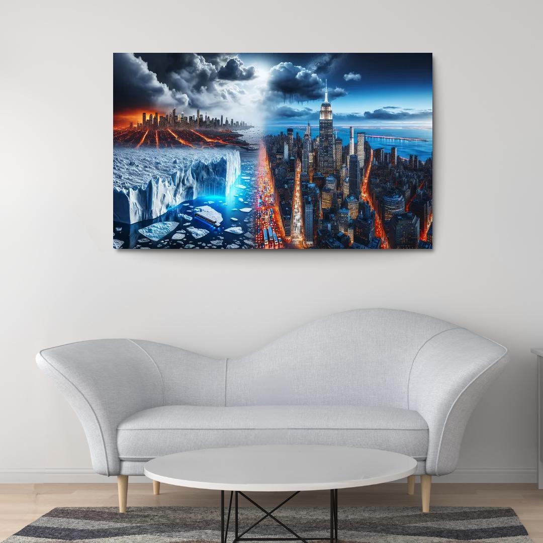 Sounding The Alarm Climate Crisis Awareness Custom Paintings Frame