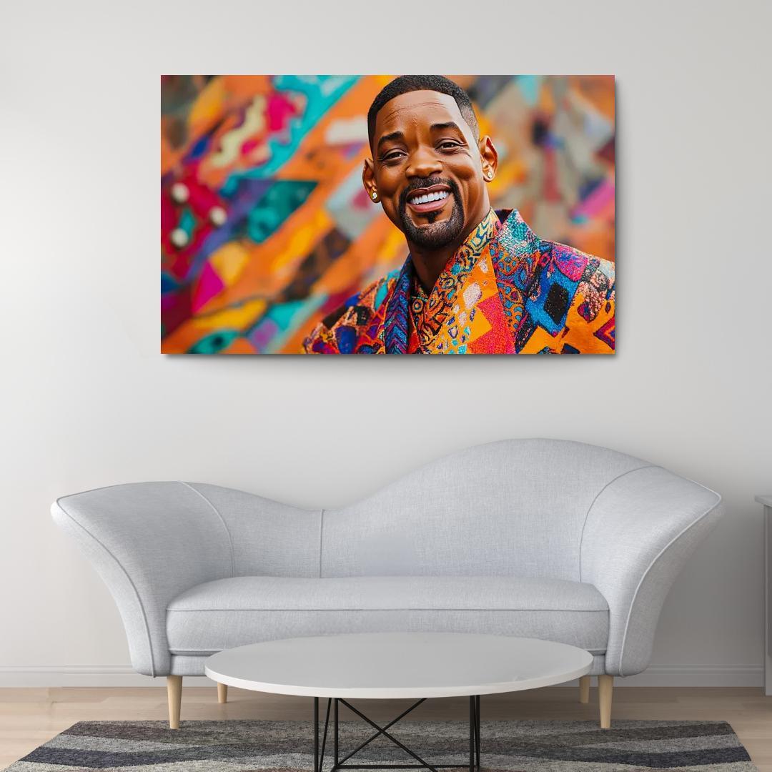 Will Smith Uniting Worlds With The Fresh Prince Charm Framed Paintings