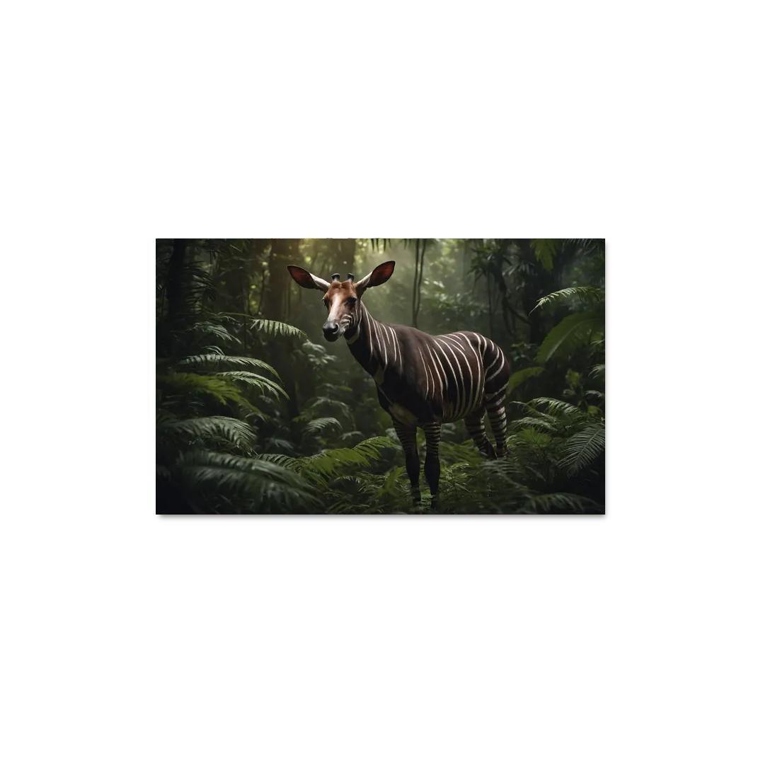 The Spectacular Okapi Forest Giraffe Canvas Paintings Frame