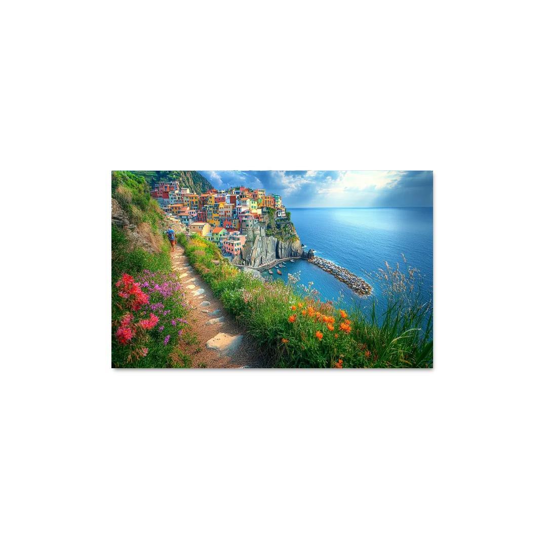 Hiking The Cinque Terre Trails Abstract Paintings Frame