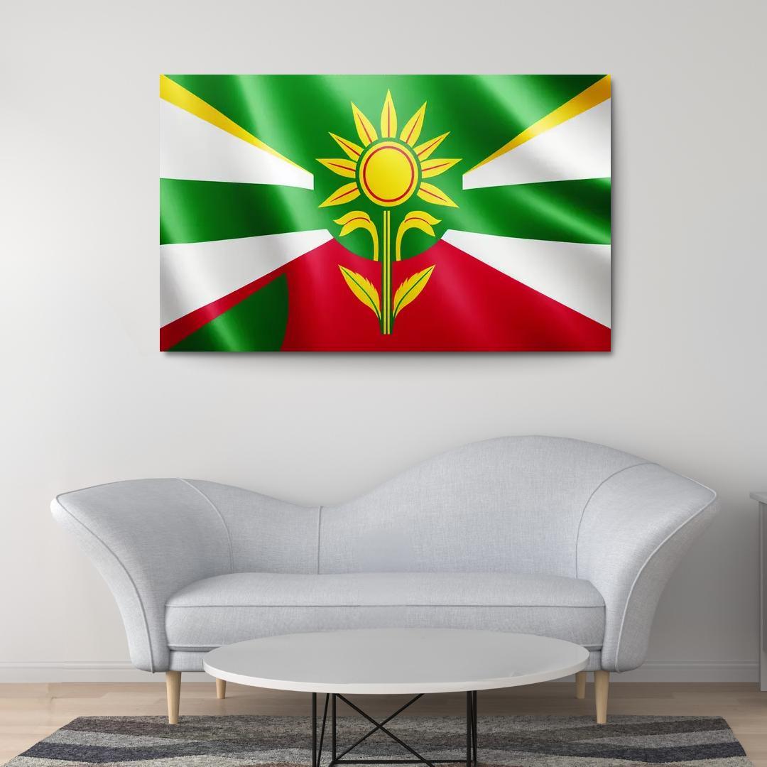 Emblem of Unity The Flag of Guyana 1 Piece HD Canvas Wall Art-Original Frame