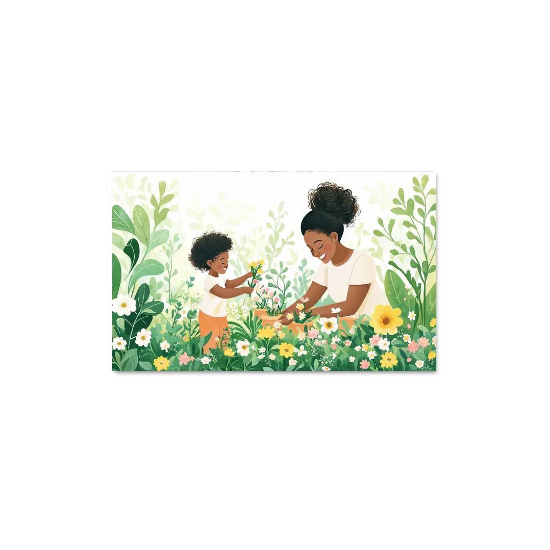 The Blossoming Path A Mothers Nurturing Journey Canvas Paintings Frame
