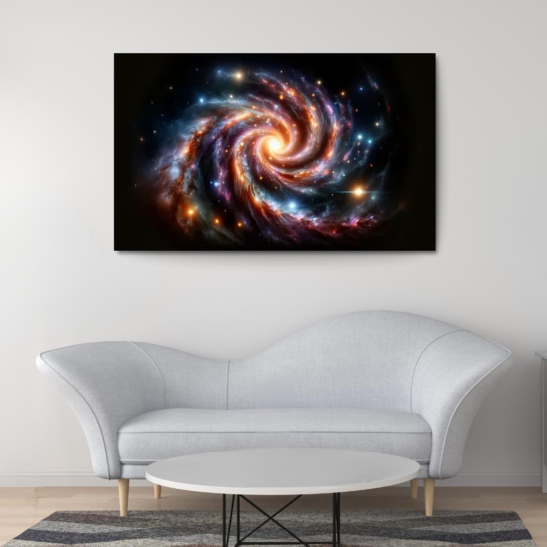 The Complex Structure Of Spiral Galaxies Abstract Paintings Frame