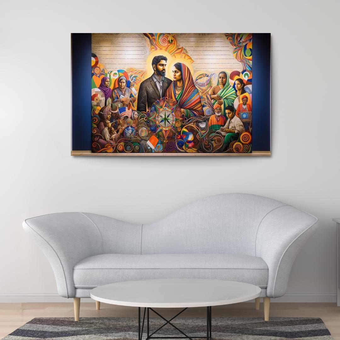 Breaking Boundaries The Journey Of Immigration Multi-panel Paintings