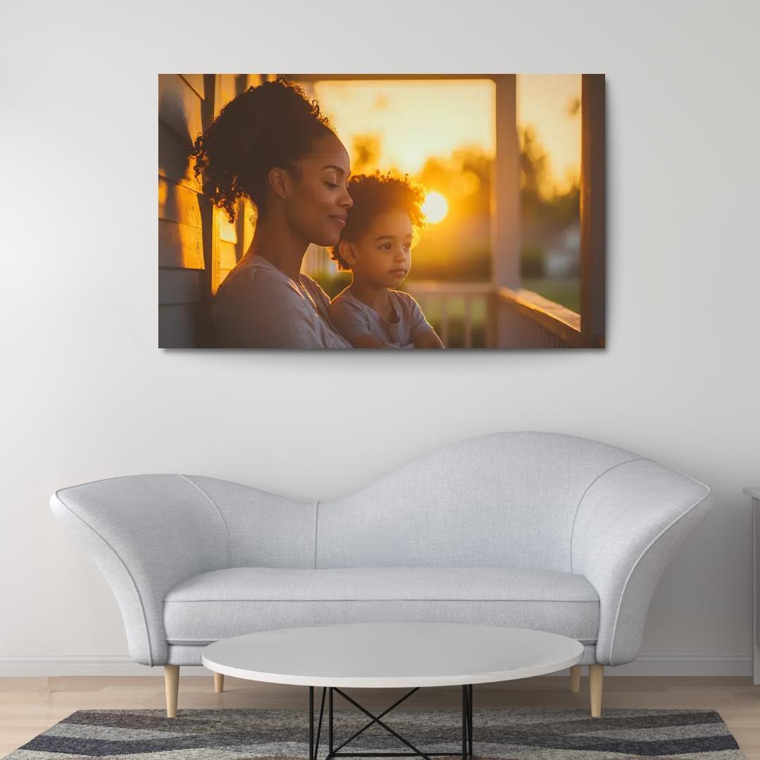 A Mothers Gentle Whisper Comfort Through Words Canvas Paintings Frame