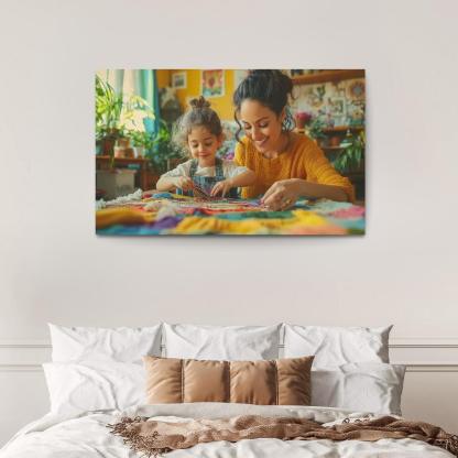 Threads Of Connection A Mothers Tapestry Custom Paintings Frame