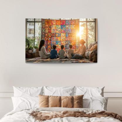 Woven Hearts The Tapestry Of Togetherness Custom Paintings Frame