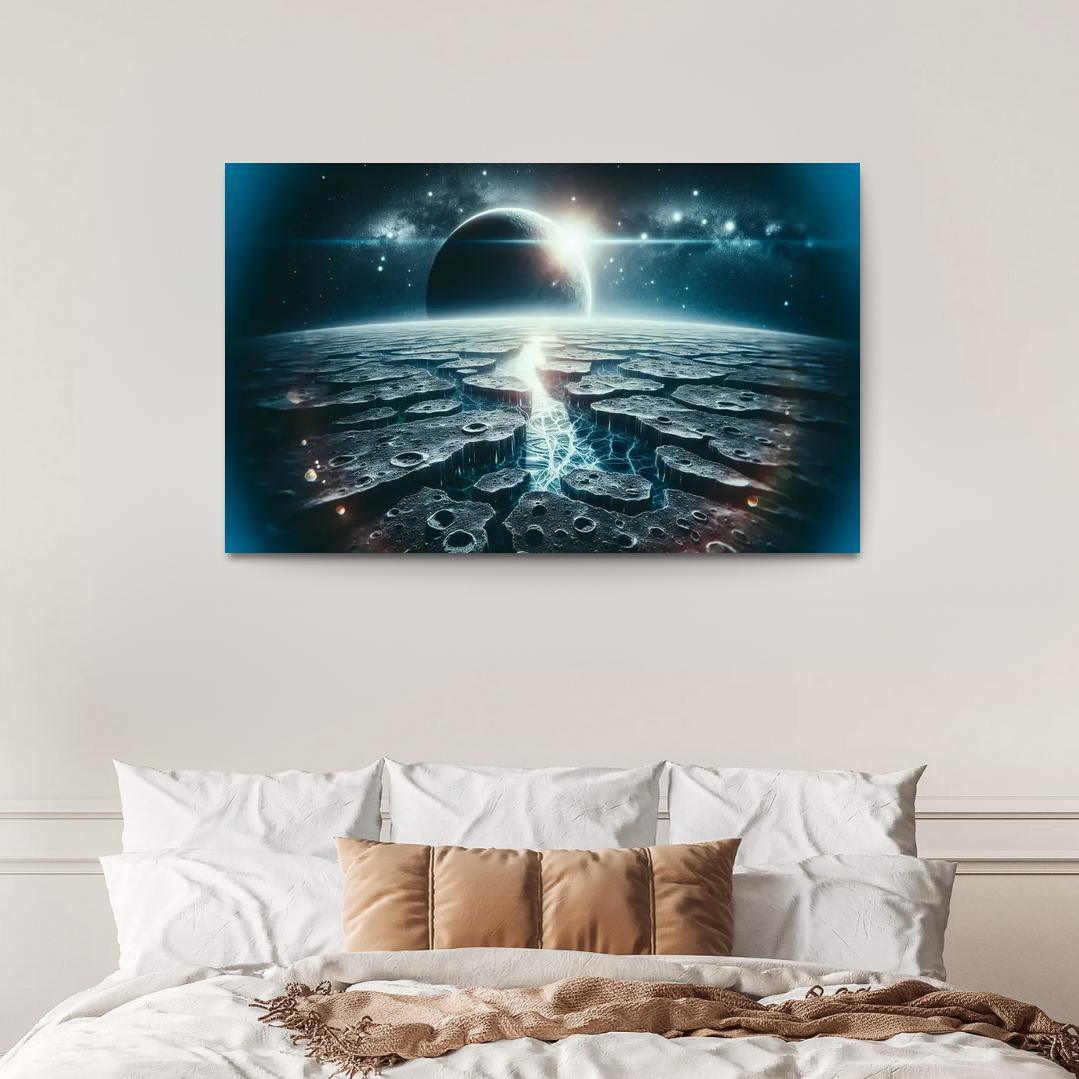 The Exploration Of Planetary Moons Abstract Paintings Frame