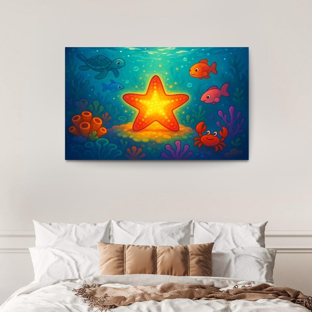 Sparkling Starfish Journey Premium Artwork Frames