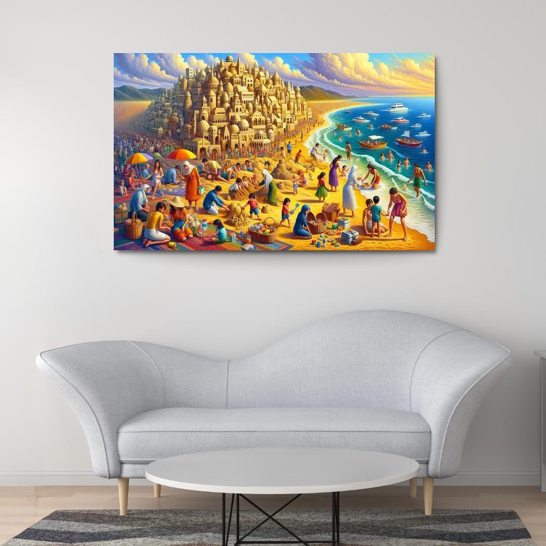 Calm Waters Ideal For Family Fun Abstract Paintings Frame