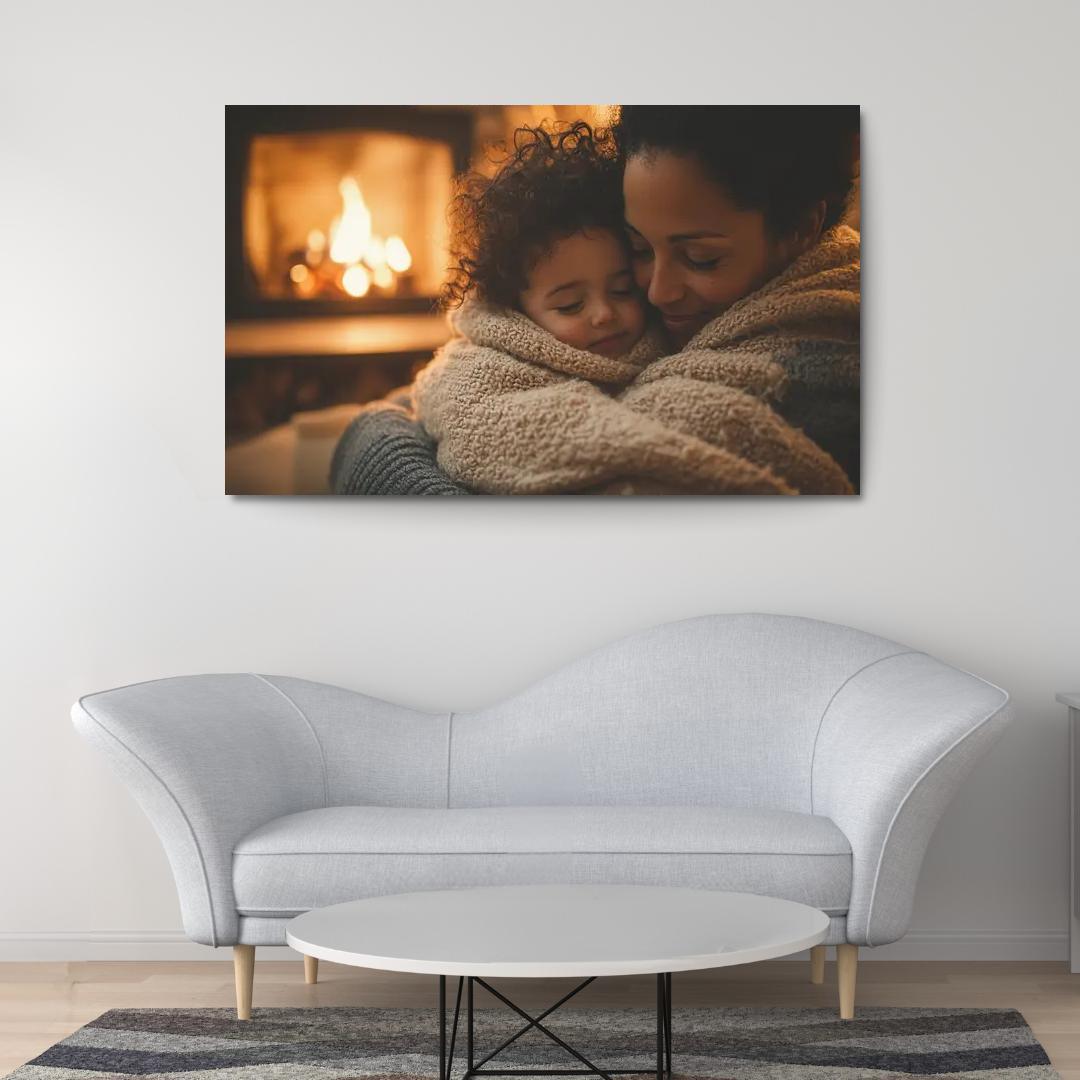 Cocooned In Love A Mothers Warmth Custom Paintings Frame