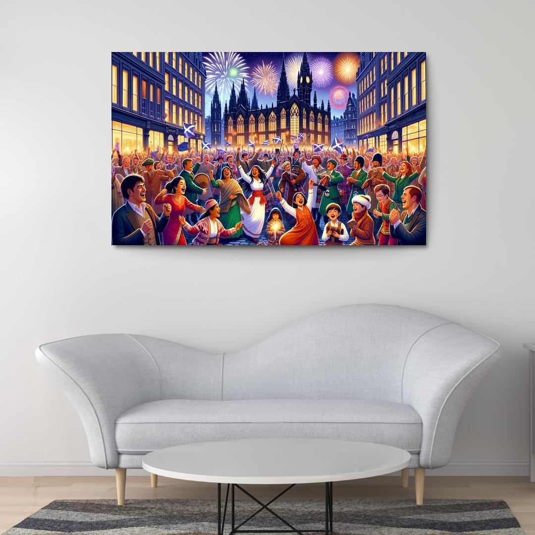 Hogmanay Canvas Paintings Frame