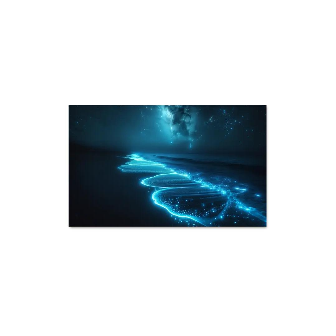 Moonlit Shores An Enchanting Nighttime Escape Custom Paintings Frame