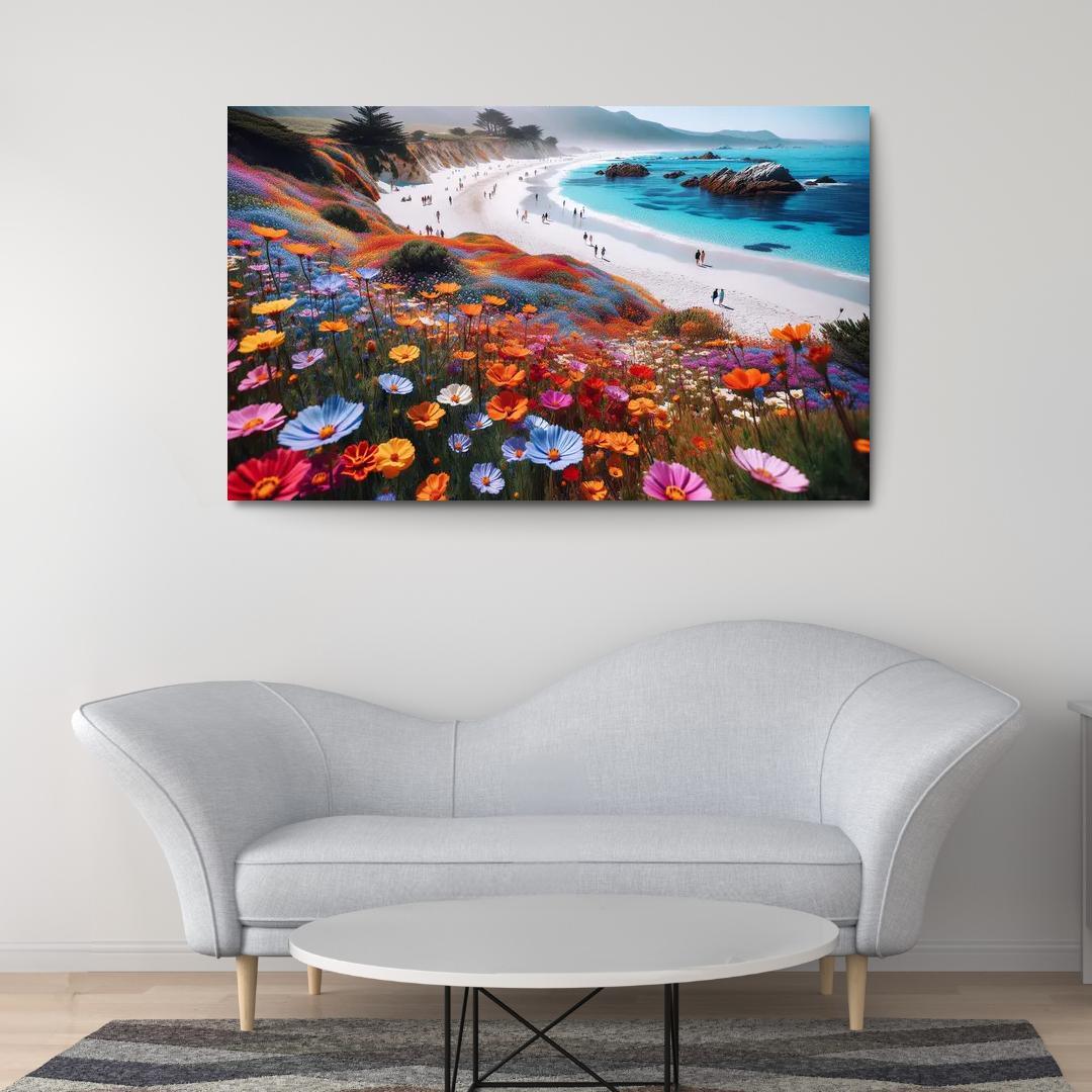 Wildflower Cove Nature's Palette Modern Paintings Frame