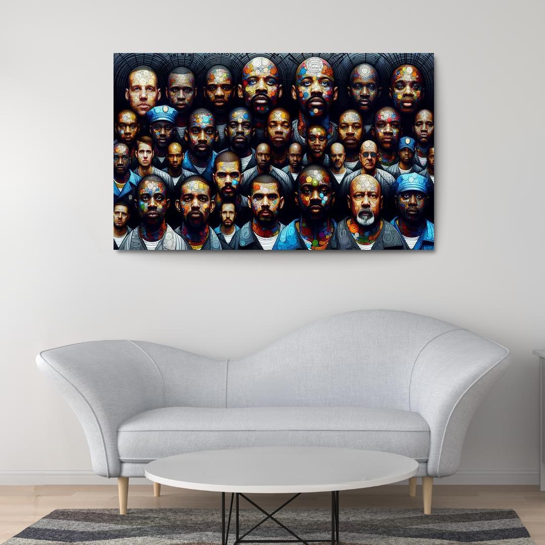 Echoes of Silence The Plight of the Incarcerated 1 Piece HD Canvas Wall Art-Original Frame