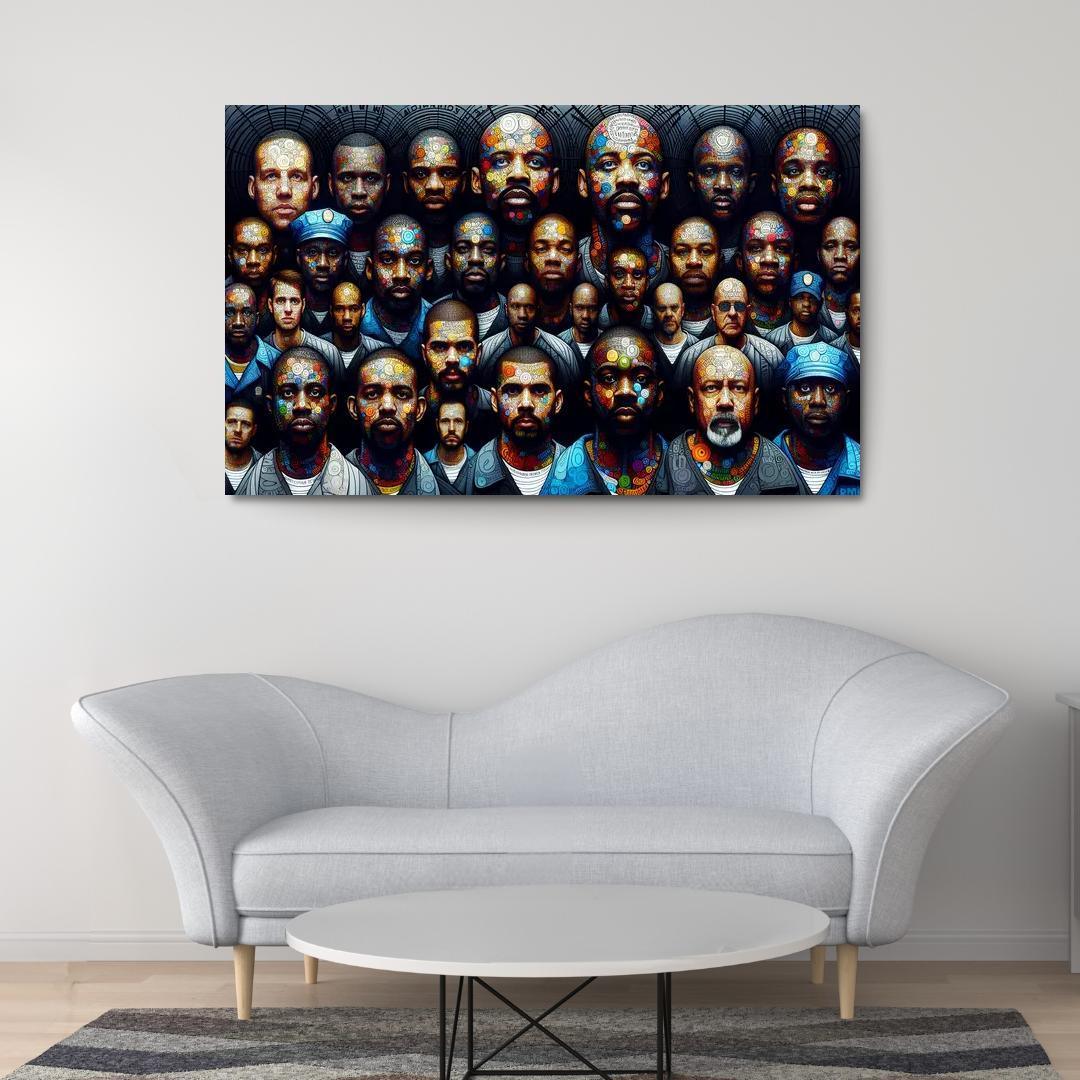 Echoes of Silence The Plight of the Incarcerated 1 Piece HD Canvas Wall Art-Original Frame