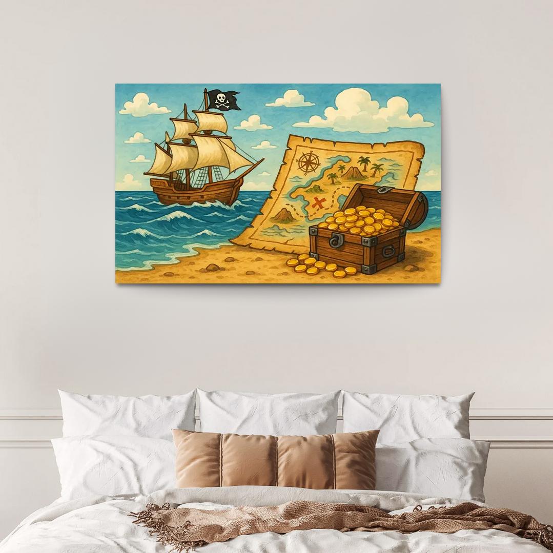 Pirate's Treasure - High Seas Adventure Framed Paintings
