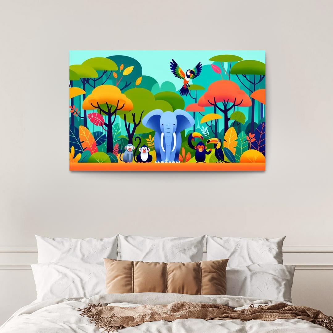 Joyful Jungle - Wild Adventures Framed Paintings