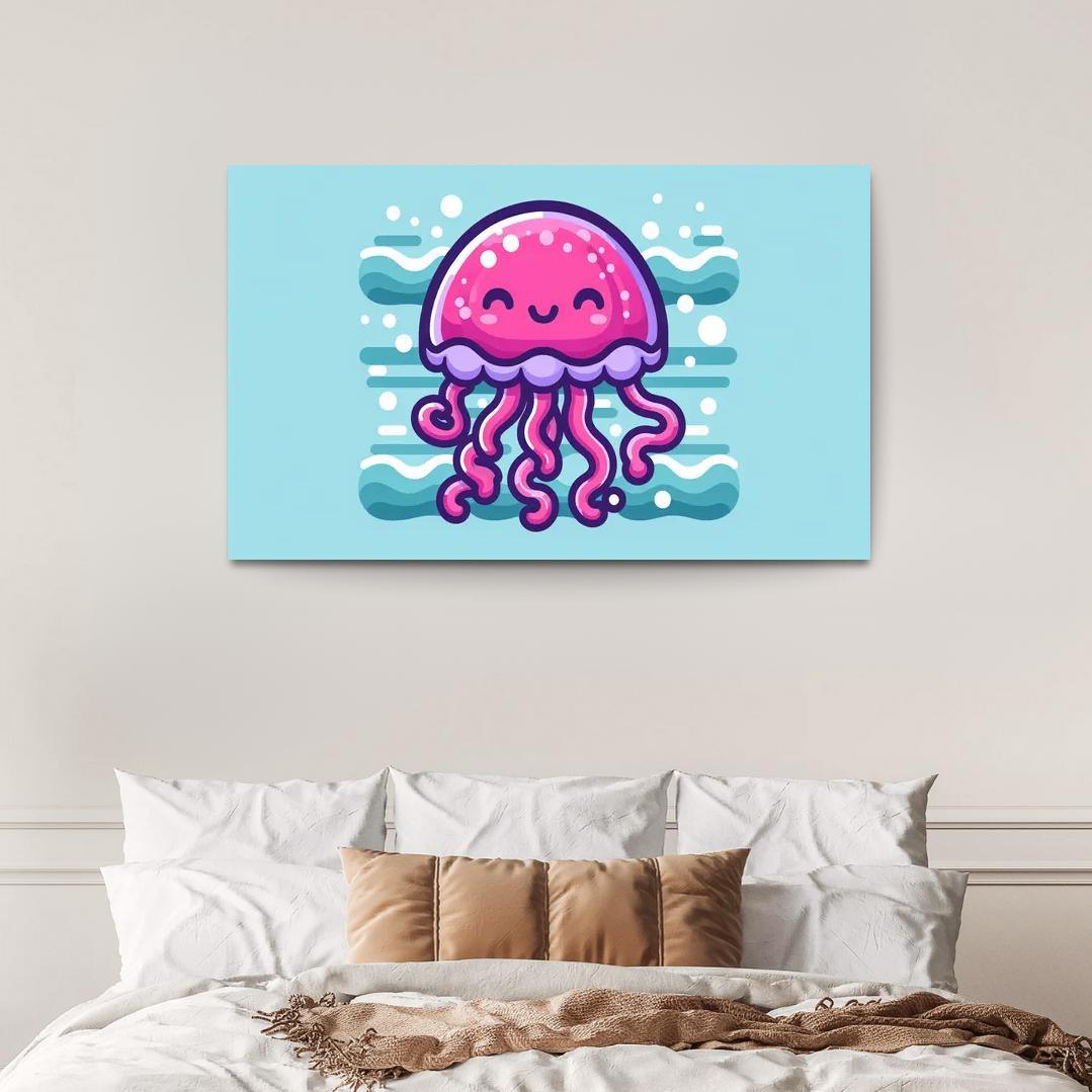 Joyful Jellyfish - Underwater Wonder Framed Paintings