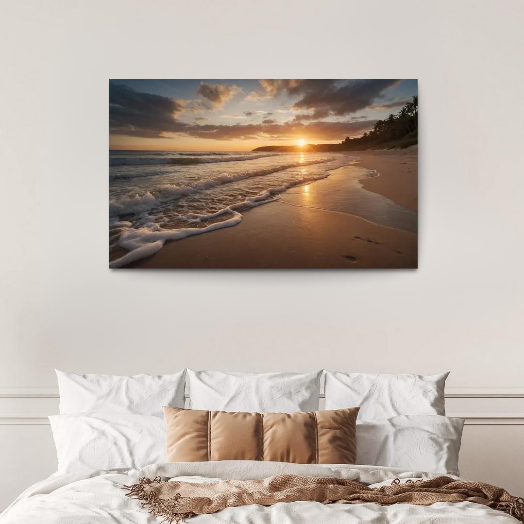 The Golden Shores Of Sunset Beach Art Trends
