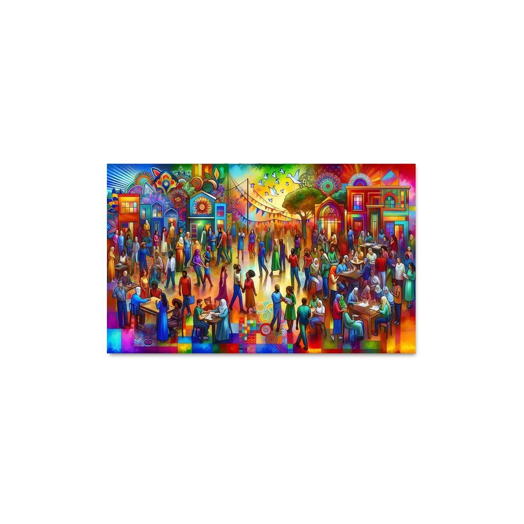 Ecosystems Of Connection Art For Community Building Framed Paintings