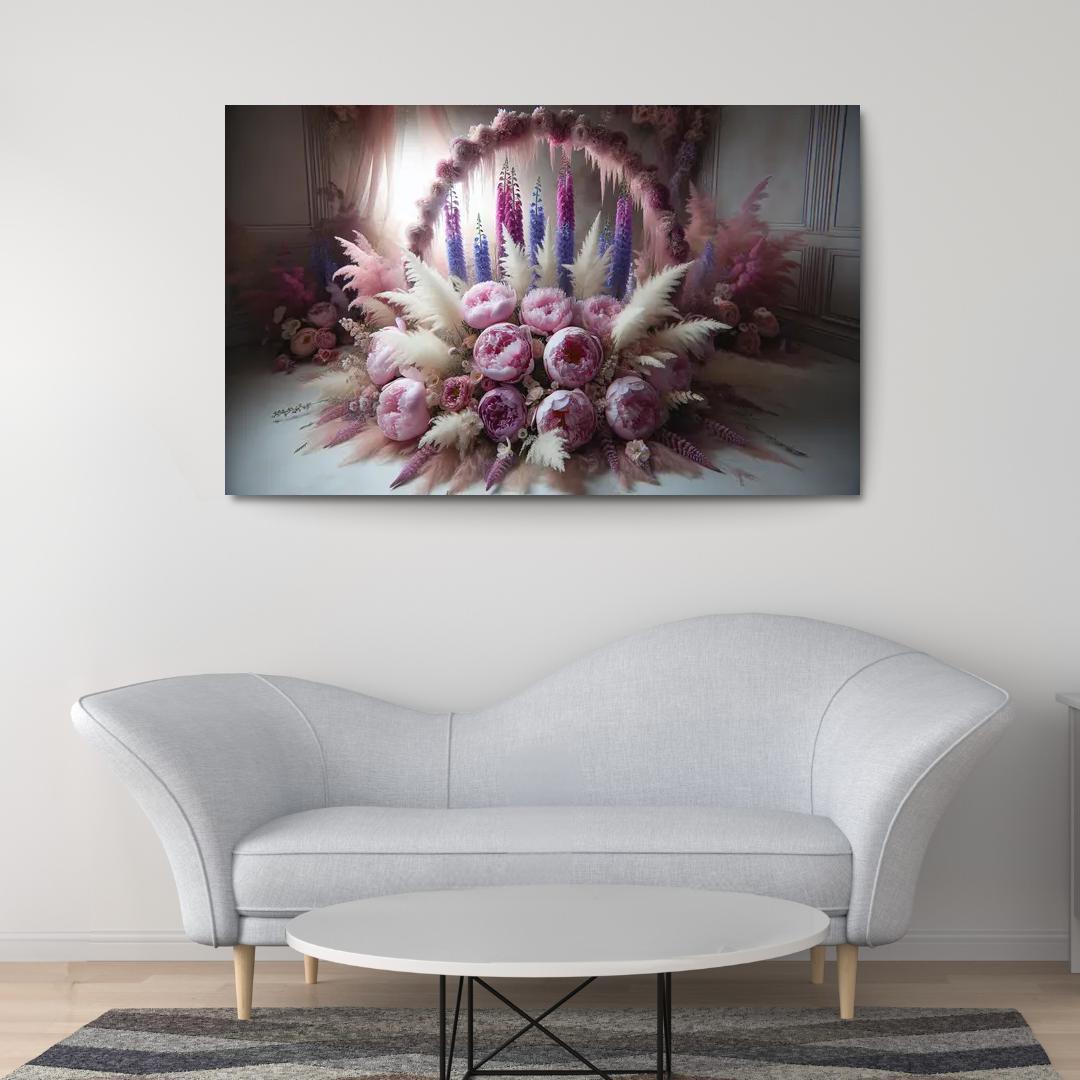 Ethereal Garden A Fairy Tale Floral Display 1 Piece HD Canvas Wall Art-Original Frame