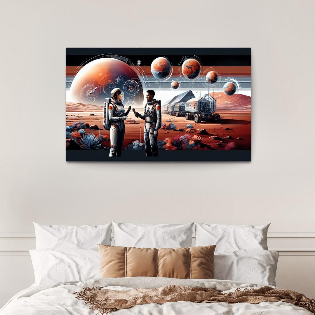 The Thrilling Future Of Human Space Travel Abstract Paintings Frame