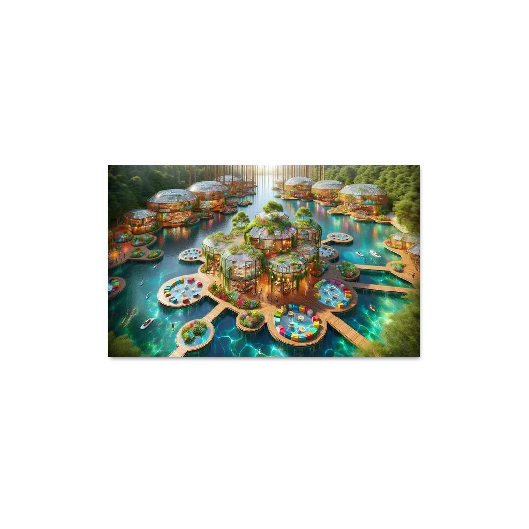 Aquatic Community Hubs Custom Paintings Frame