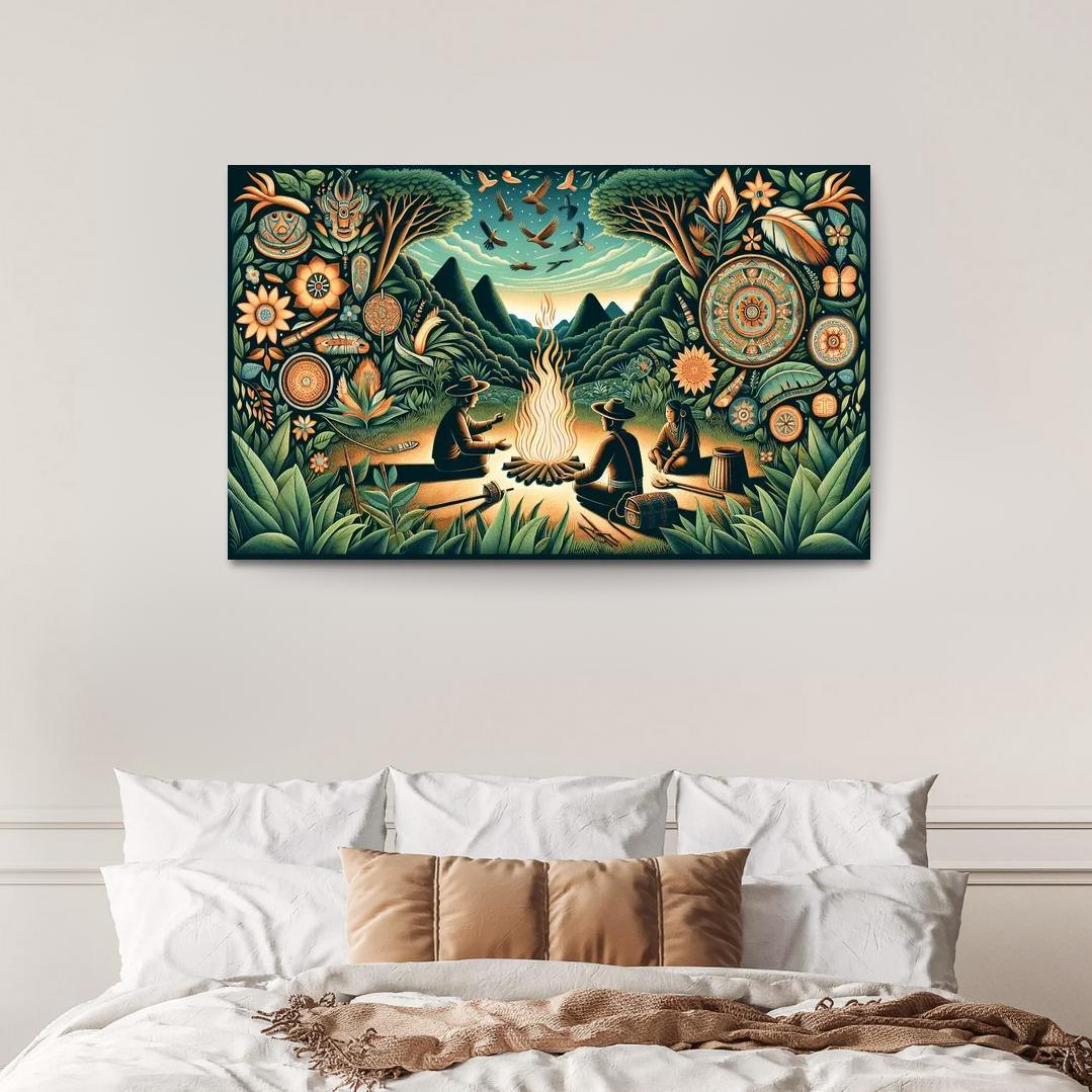 Echoes of the Past Preserving Indigenous Cultures 1 Piece HD Canvas Wall Art-Original Frame