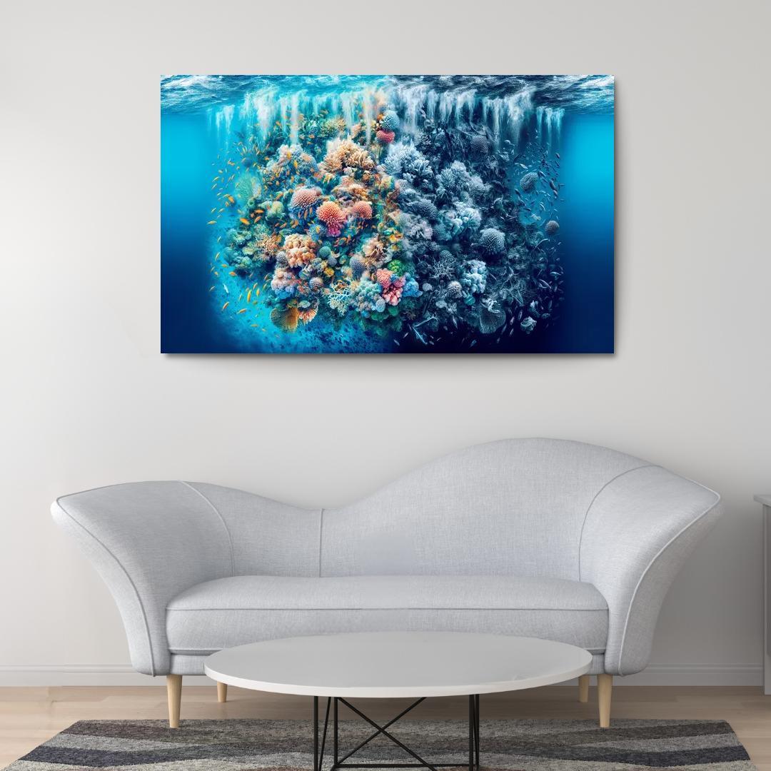 Ocean's Cry A Call To Protect Marine Life Custom Paintings Frame