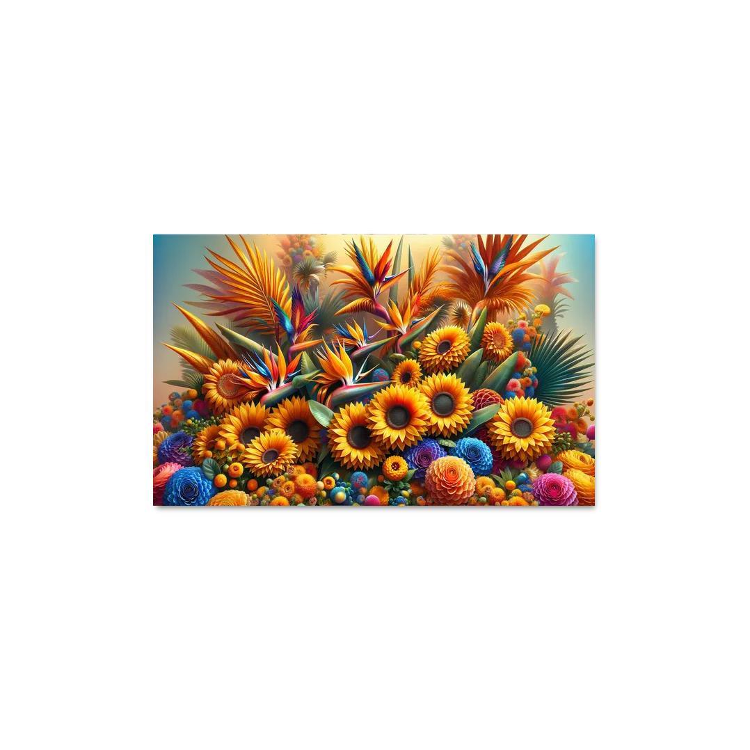 Festival of Colors A Celebration of Floral Diversity 1 Piece HD Canvas Wall Art-Original Frame
