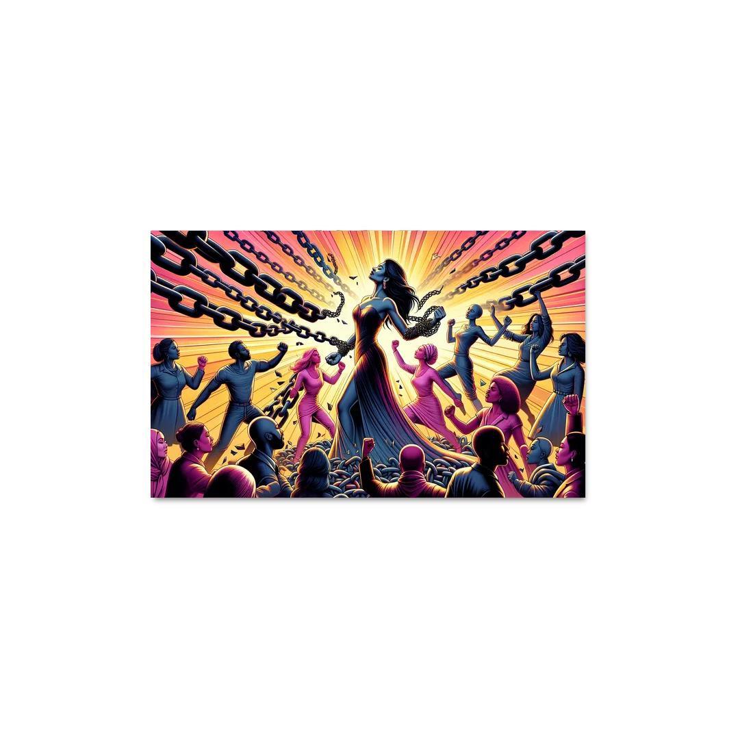 Gender Equality Breaking Barriers Custom Paintings Frame